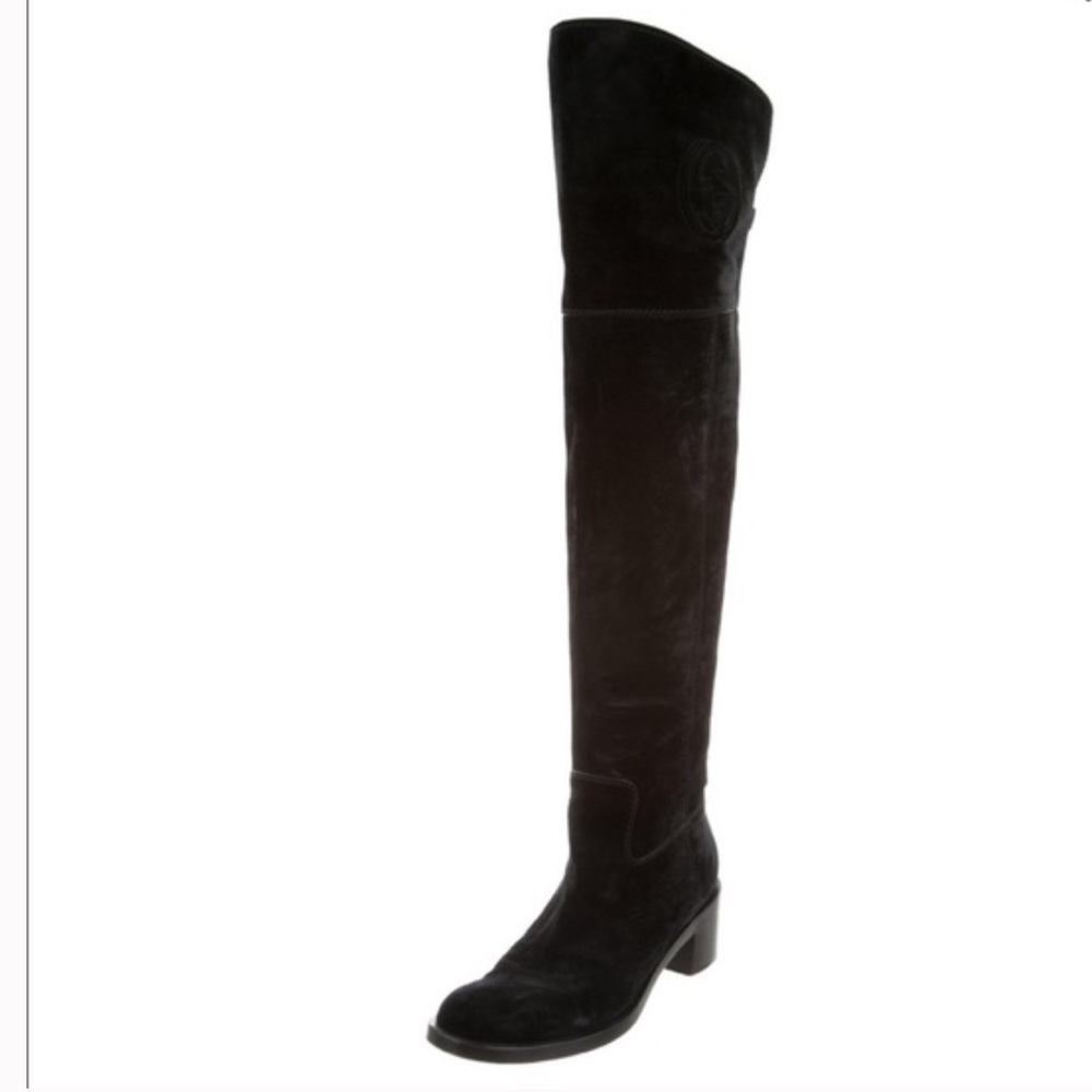 Gucci over the knee soho suede boots